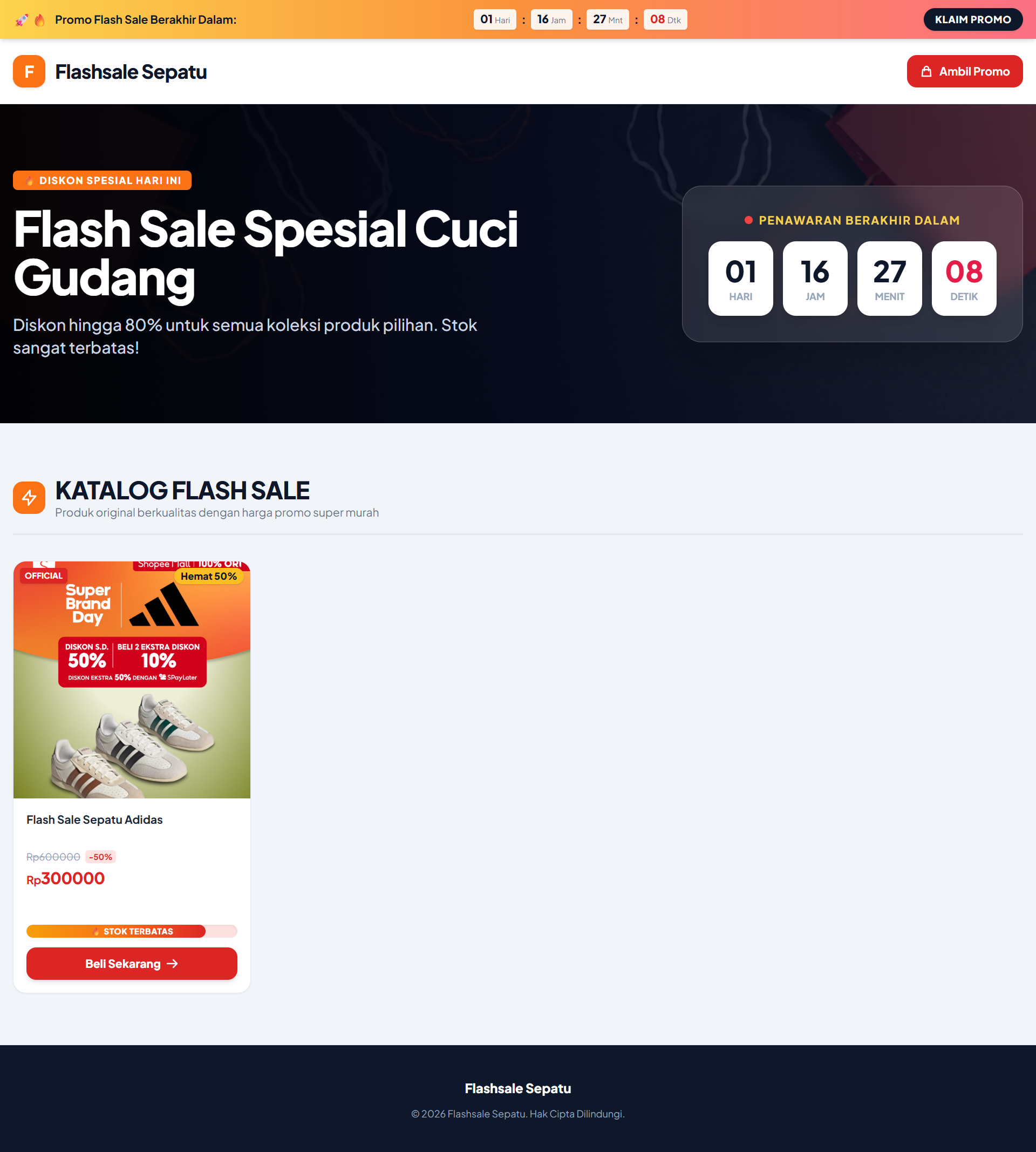 Flash Sale Produk